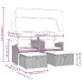 Sofá de jardín 2 plazas con toldo y taburetes ratán PE gris by , Outdoor sofas - Ref: Foro24-365801, Price: 306,94 €, Discoun...