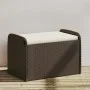 Aufbewahrungsbank mit braunem synthetischem Rattan-Kissen 80x51x52 cm. von , Gartenbänke - Ref: Foro24-365732, Preis: 123,04 ...