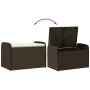 Aufbewahrungsbank mit braunem synthetischem Rattan-Kissen 80x51x52 cm. von , Gartenbänke - Ref: Foro24-365732, Preis: 123,04 ...