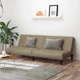 Sofá cama de 2 plazas cuero sintético color capuchino by , Sofas - Ref: Foro24-375950, Price: 237,70 €, Discount: %