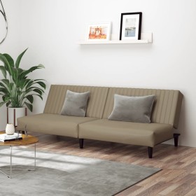 Sofá cama de 2 plazas cuero sintético color capuchino de , Sofás - Ref: Foro24-375950, Precio: 243,71 €, Descuento: %