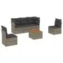 Gartenmöbel-Set, 6-teilig, mit grauen Polstern aus synthetischem Rattan. von , Gartensets - Ref: Foro24-3255878, Preis: 339,3...