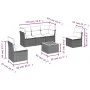 Gartenmöbel-Set, 6-teilig, mit grauen Polstern aus synthetischem Rattan. von , Gartensets - Ref: Foro24-3255878, Preis: 339,3...