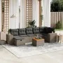Set de sofás de jardín 8 pzas y cojines ratán sintético gris by , Garden sets - Ref: Foro24-3265183, Price: 486,63 €, Discoun...