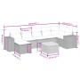 Gartensofagarnitur 8-teilig mit grauen Polstern aus synthetischem Rattan von , Gartensets - Ref: Foro24-3265183, Preis: 462,0...