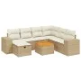 Juego de sofás de jardín con cojines beige 8 pzas ratán PE by , Garden sets - Ref: Foro24-3265188, Price: 536,59 €, Discount: %