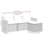 Gartensitzgruppe mit 4-teiligen Sofas und Kissen aus synthetischem Rattan in Beige. von , Gartensets - Ref: Foro24-3265272, P...