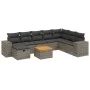 Gartenmöbel-Set 9-teilig mit grauen Polstern aus synthetischem Rattan von , Gartensets - Ref: Foro24-3265211, Preis: 544,31 €...