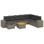 Set de muebles de jardín 9 pzas y cojines ratán sintético gris de , Conjuntos de jardín - Ref: Foro24-3265211, Precio: 519,49 €