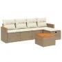 Juego de sofás jardín con cojines 6 pzas ratán sintético beige by , Garden sets - Ref: Foro24-3265293, Price: 378,34 €, Disco...
