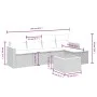 Juego de sofás jardín con cojines 6 pzas ratán sintético beige by , Garden sets - Ref: Foro24-3265293, Price: 378,34 €, Disco...