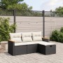 Juego de sofás jardín 4 pzas con cojines ratán sintético negro by , Garden sets - Ref: Foro24-3265270, Price: 228,65 €, Disco...
