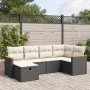 Set de sofás de jardín 6 piezas y cojines ratán sintético negro by , Garden sets - Ref: Foro24-3265298, Price: 356,80 €, Disc...