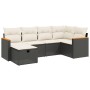 Set de sofás de jardín 6 piezas y cojines ratán sintético negro de , Conjuntos de jardín - Ref: Foro24-3265298, Precio: 347,1...