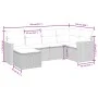 6-teiliges Gartensofa-Set und Kissen aus schwarzem Kunststoff-Rattan. von , Gartensets - Ref: Foro24-3265298, Preis: 356,90 €...
