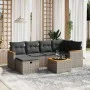 Set de sofás de jardín 7 piezas con cojines ratán PE gris de , Conjuntos de jardín - Ref: Foro24-3265309, Precio: 397,07 €, D...