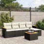 Set de sofás de jardín 6 piezas y cojines ratán sintético negro by , Garden sets - Ref: Foro24-3265291, Price: 325,22 €, Disc...