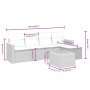 6-teiliges Gartensofa-Set und Kissen aus schwarzem Kunststoff-Rattan. von , Gartensets - Ref: Foro24-3265291, Preis: 316,89 €...