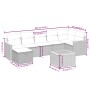 Juego de sofás de jardín con cojines beige 8 pzas ratán PE by , Garden sets - Ref: Foro24-3265321, Price: 487,19 €, Discount: %