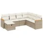 Set sofás de jardín 7 piezas y cojines ratán sintético beige by , Garden sets - Ref: Foro24-3265328, Price: 468,45 €, Discoun...