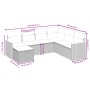 Gartensofagarnitur 7-teilig mit Kissen aus synthetischem Rattan in Beige. von , Gartensets - Ref: Foro24-3265328, Preis: 441,...