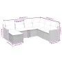 Set sofás de jardín 7 piezas y cojines ratán sintético beige by , Garden sets - Ref: Foro24-3265328, Price: 468,45 €, Discoun...