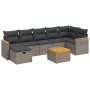 Gartensofagarnitur 8-teilig mit grauen Polstern aus synthetischem Rattan von , Gartensets - Ref: Foro24-3265323, Preis: 437,9...