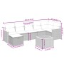 Gartensofagarnitur 8-teilig mit grauen Polstern aus synthetischem Rattan von , Gartensets - Ref: Foro24-3265323, Preis: 437,9...