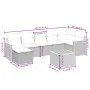 Set de sofás de jardín 8 pzas y cojines ratán sintético gris by , Garden sets - Ref: Foro24-3265323, Price: 446,44 €, Discoun...