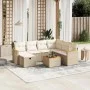 Gartensofagarnitur mit beigen Kissen, 8-teilig, aus PE-Rattan. von , Gartensets - Ref: Foro24-3265335, Preis: 516,40 €, Rabat...
