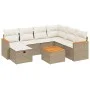 Gartensofagarnitur mit beigen Kissen, 8-teilig, aus PE-Rattan. von , Gartensets - Ref: Foro24-3265335, Preis: 516,40 €, Rabat...