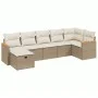 Set sofás de jardín 7 piezas y cojines ratán sintético beige by , Garden sets - Ref: Foro24-3265314, Price: 468,45 €, Discoun...