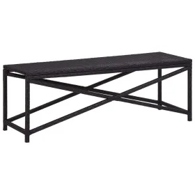 Black synthetic rattan garden bench 120 cm by vidaXL, garden benches - Ref: Foro24-46210, Price: 65,29 €, Discount: %