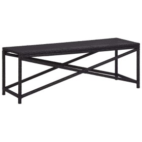 Schwarze Gartenbank aus synthetischem Rattan, 120 cm von vidaXL, Gartenbänke - Ref: Foro24-46210, Preis: 71,08 €, Rabatt: %