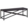 Banco de jardín ratán sintético negro 120 cm de vidaXL, Bancos de jardín - Ref: Foro24-46210, Precio: 82,64 €