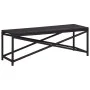 Schwarze Gartenbank aus synthetischem Rattan, 120 cm von vidaXL, Gartenbänke - Ref: Foro24-46210, Preis: 65,26 €, Rabatt: %