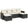 Set de sofás de jardín 6 piezas y cojines ratán sintético negro by , Garden sets - Ref: Foro24-3265340, Price: 329,87 €, Disc...