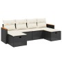 Set de sofás de jardín 6 piezas y cojines ratán sintético negro de , Conjuntos de jardín - Ref: Foro24-3265340, Precio: 321,6...