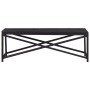 Banco de jardín ratán sintético negro 120 cm de vidaXL, Bancos de jardín - Ref: Foro24-46210, Precio: 82,64 €