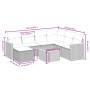 Gartensofagarnitur 8-teilig mit grauen Polstern aus synthetischem Rattan von , Gartensets - Ref: Foro24-3265337, Preis: 437,9...