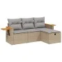 Juego de sofás jardín con cojines beige mezcla 4 pzas ratán PE by , Garden sets - Ref: Foro24-3265490, Price: 266,22 €, Disco...