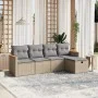 Juego de sofás jardín con cojines beige mezcla 5 pzas ratán PE by , Garden sets - Ref: Foro24-3265287, Price: 294,21 €, Disco...