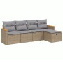 Gartensofa-Set mit beigen Kissen, 5-teilig, aus PE-Rattan-Mischung. von , Gartensets - Ref: Foro24-3265287, Preis: 298,95 €, ...
