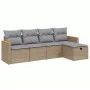 Juego de sofás jardín con cojines beige mezcla 5 pzas ratán PE by , Garden sets - Ref: Foro24-3265287, Price: 294,21 €, Disco...