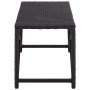 Banco de jardín ratán sintético negro 120 cm de vidaXL, Bancos de jardín - Ref: Foro24-46210, Precio: 82,64 €