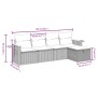 Gartenmöbel-Set, 5-teilig, mit schwarzen Polstern aus synthetischem Rattan. von , Gartensets - Ref: Foro24-3265501, Preis: 30...