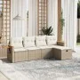 Juego de sofás jardín con cojines 5 pzas ratán sintético beige de , Conjuntos de jardín - Ref: Foro24-3265503, Precio: 386,86...