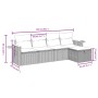 Gartensofa-Set mit 5-teiligen Kissen aus synthetischem Rattan in Beige. von , Gartensets - Ref: Foro24-3265503, Preis: 375,81...