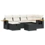 Set de comedor de jardín 7 pzas y cojines ratán sintético negro de , Conjuntos de jardín - Ref: Foro24-3265522, Precio: 420,5...