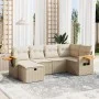 Juego de sofás jardín con cojines 6 pzas ratán sintético beige by , Garden sets - Ref: Foro24-3265517, Price: 477,15 €, Disco...